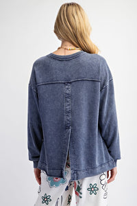 Denim Mineral Wash Pullover