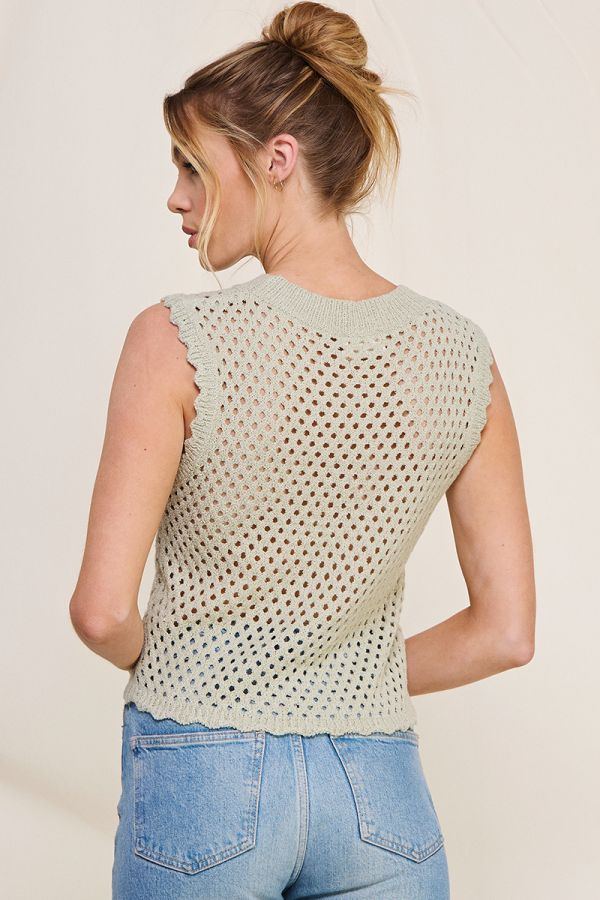 Sage Pointelle Tank