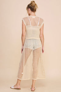 Natural Open Weave Cardi