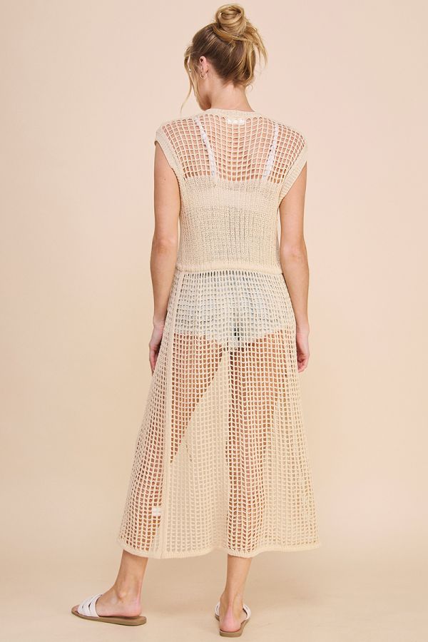 Natural Open Weave Cardi