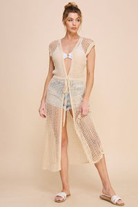 Natural Open Weave Cardi