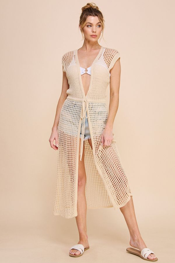 Natural Open Weave Cardi