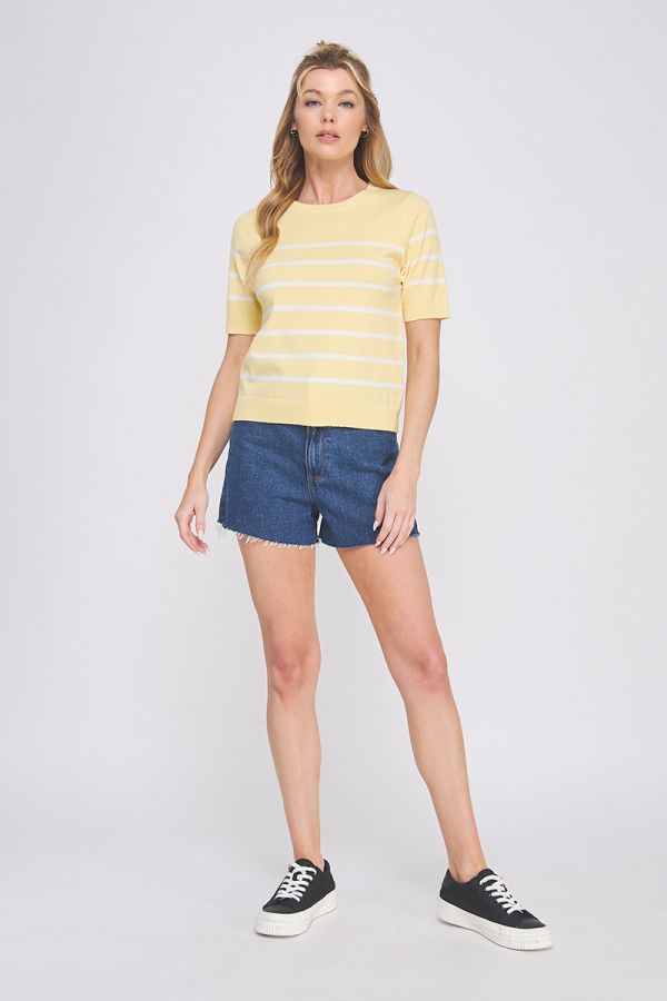 Lemon Preppy Stripe