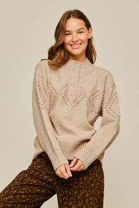 Oatmeal Diamond Sweater