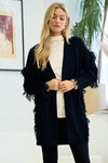 Black Fringe Cardigan