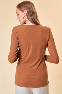 Honey Brown Henley