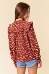 Merlot Abstract Blouse