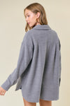 Grey Fleece Shacket