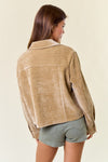 Wheat Velour Shacket