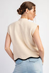 Oatmeal Scallop Sweater