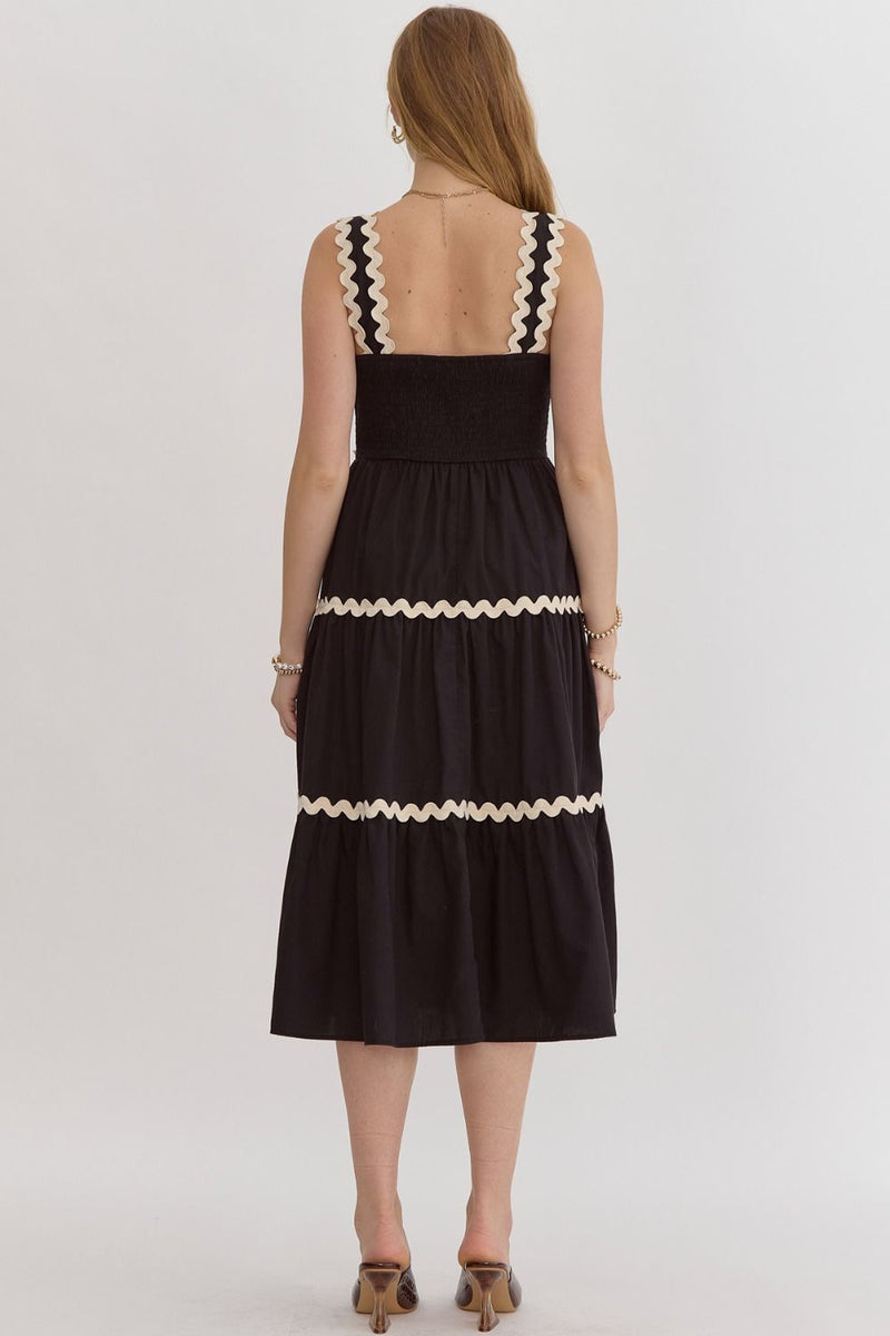 Black Ric Rac Midi