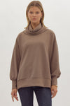 Mocha Ribbed Turtleneck