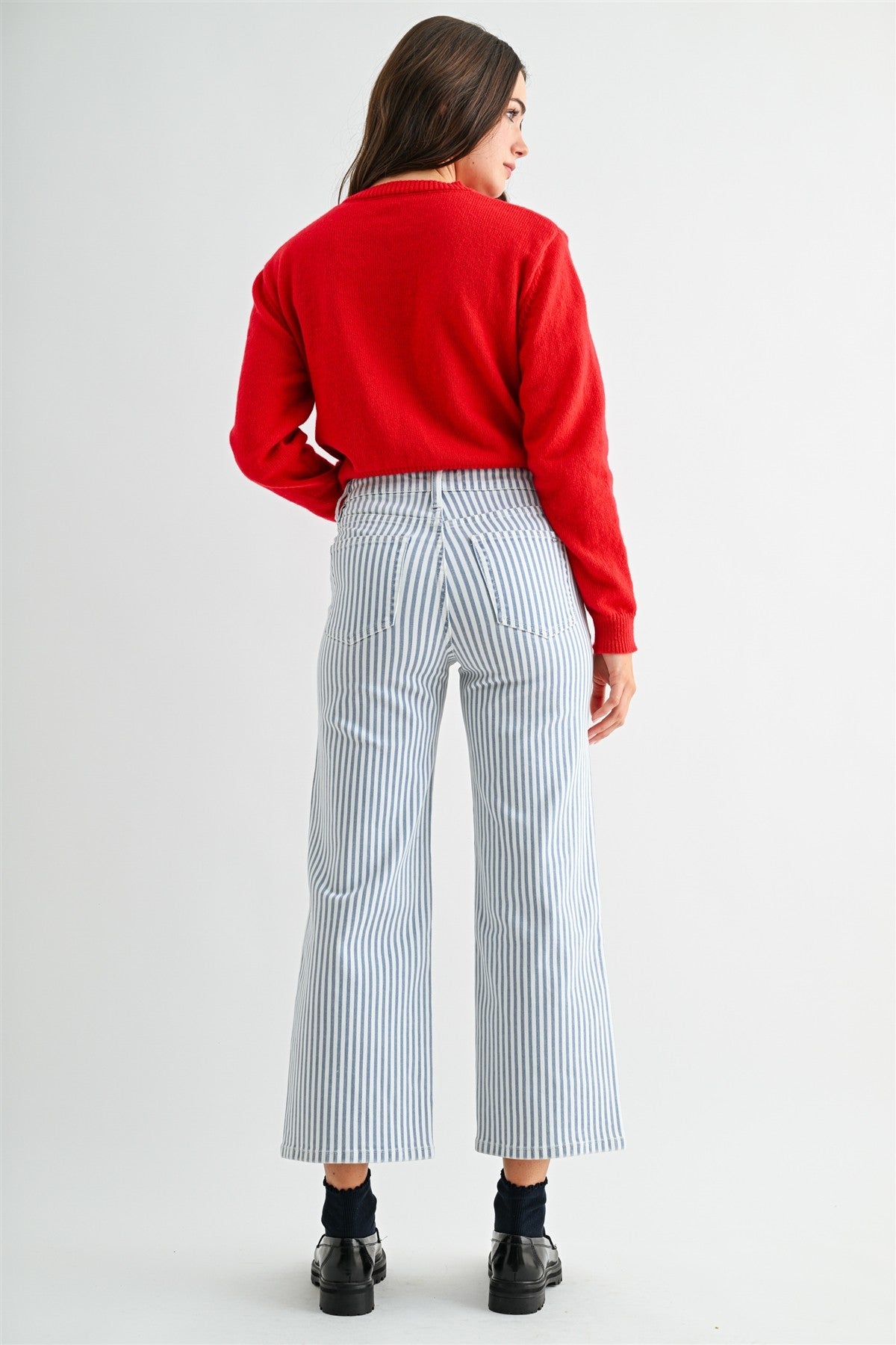 Wide Leg Crop Stripe