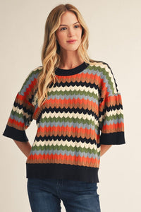 Retro Zig Zag Sweater
