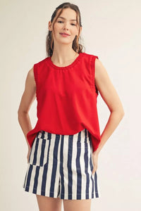 Red Smock Edge Tank