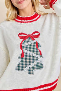 Gingham Tree Sweater