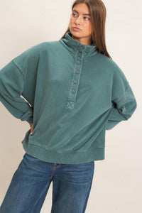 Mineral Wash High Neck Pullover