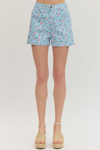 Blue Bloom Shorts