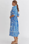 Blue Paisley Midi