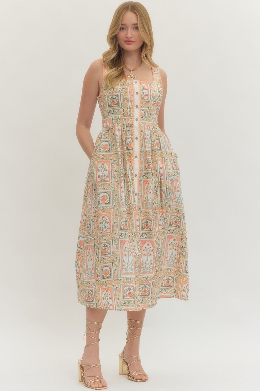 Peach Botanical Midi
