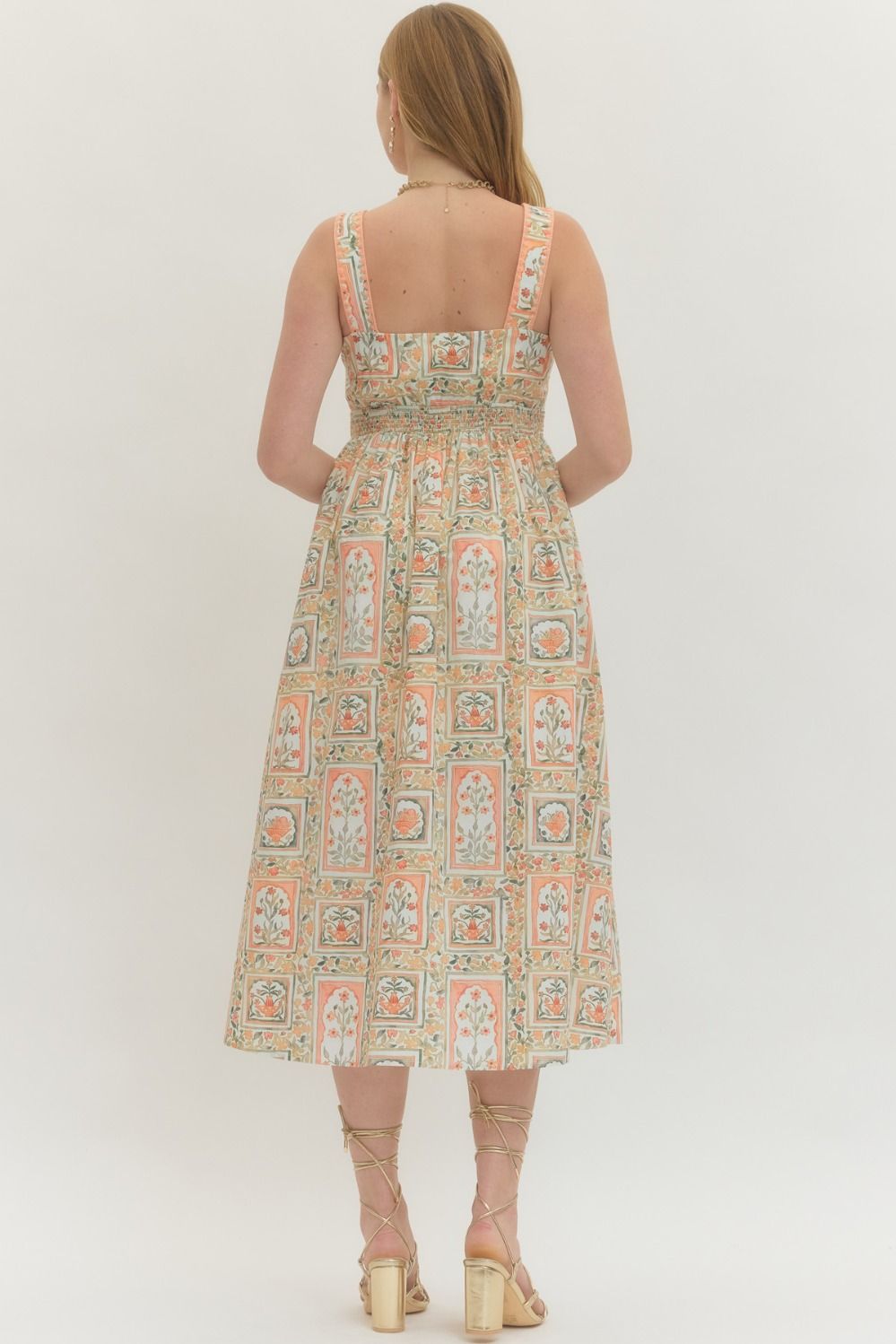 Peach Botanical Midi