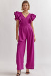 Violet Ruffle Jumpsuit