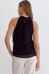 Black Halter Ruffle