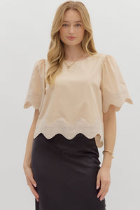 Ecru Trim Top