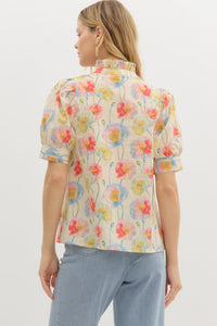 Cream Poppy Top