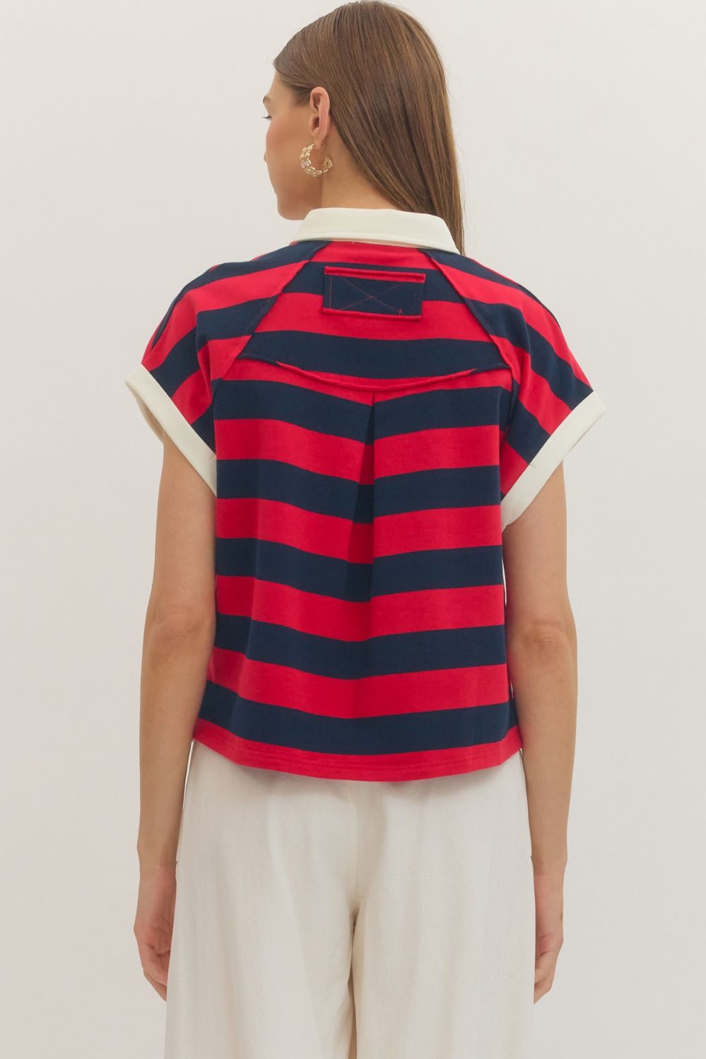 Stripe Americana Cap Sleeve