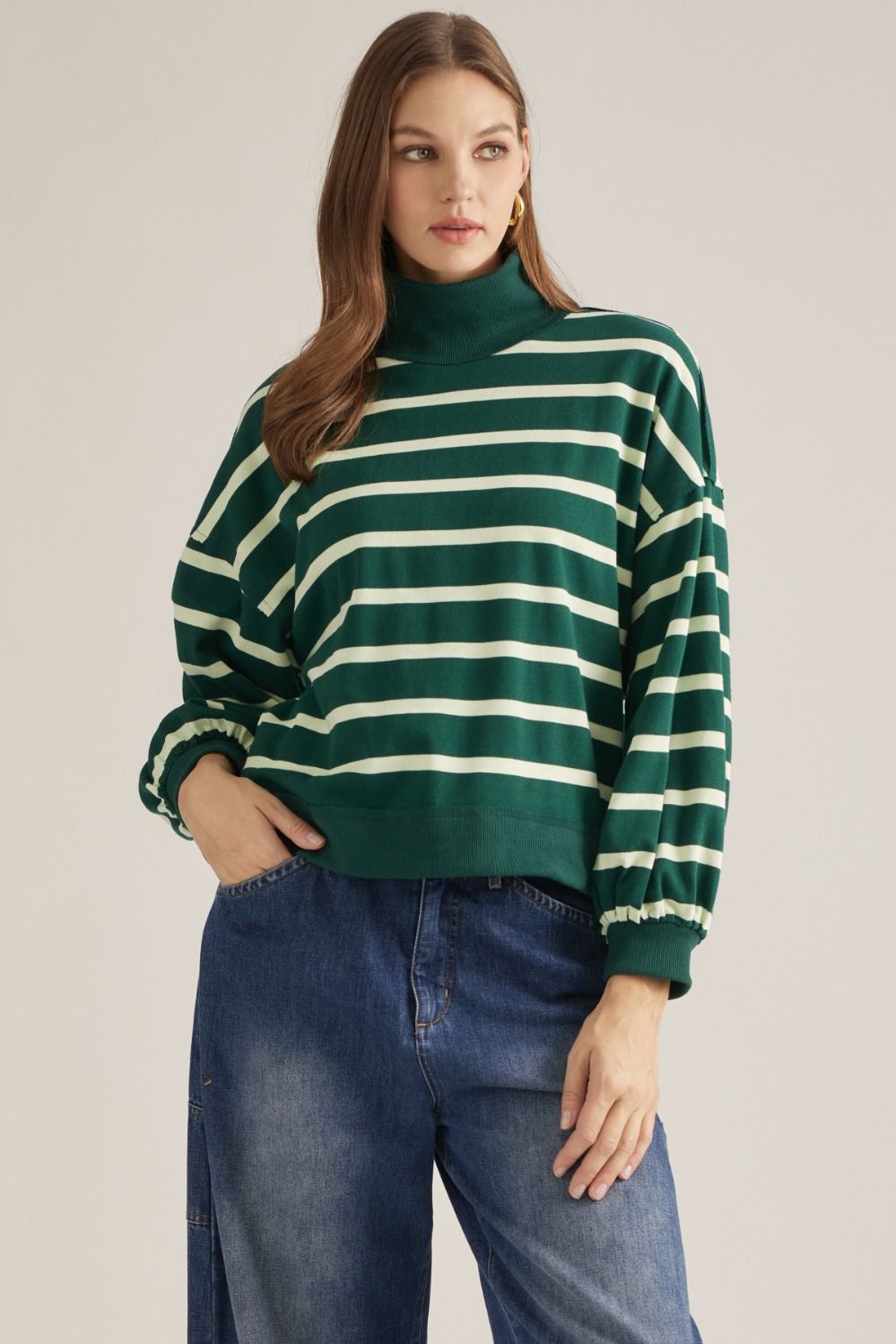 Hunter Stripe Mock