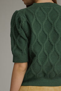 Pine Puff Sleeve Sweater