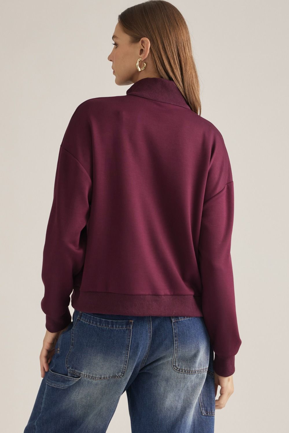 Plum Perfect Button Pullover