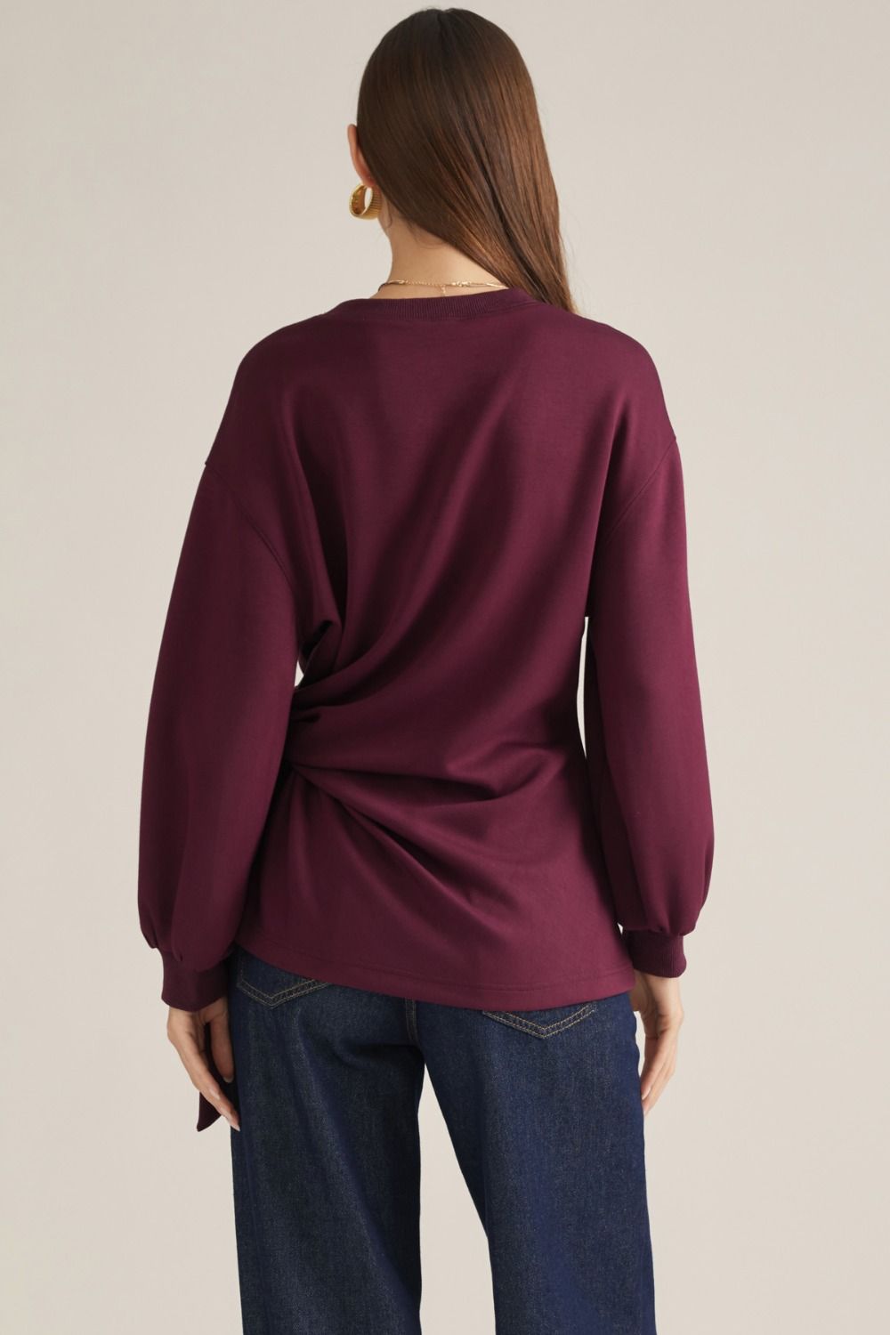 Burgundy Side Tie Top