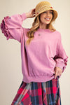 Orchid Floral Patch Pullover