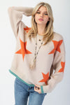 Orange Star Pullover