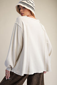 Ecru Thermal Henley