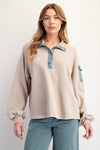 Khaki Rib Pullover