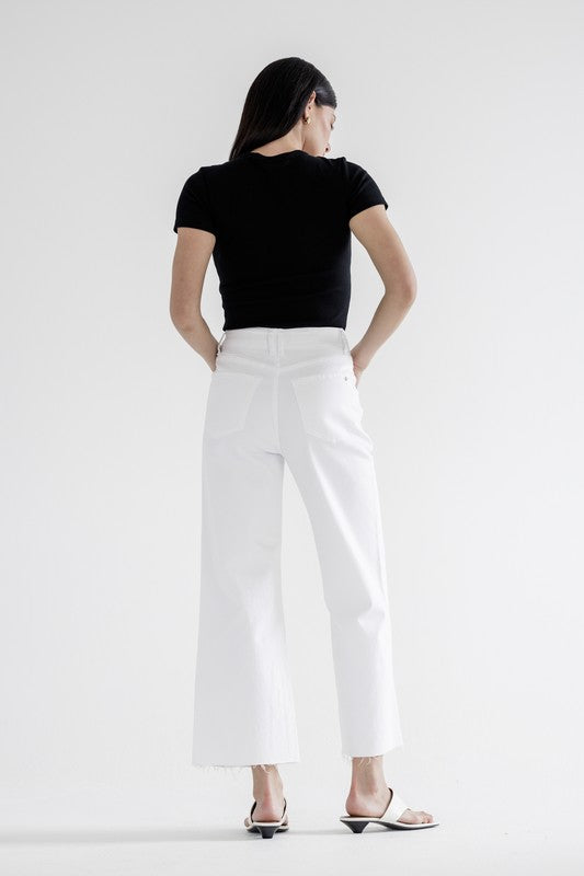 Mica White Wide Leg