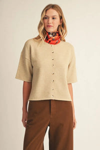 Oatmeal Buttondown Cardigan