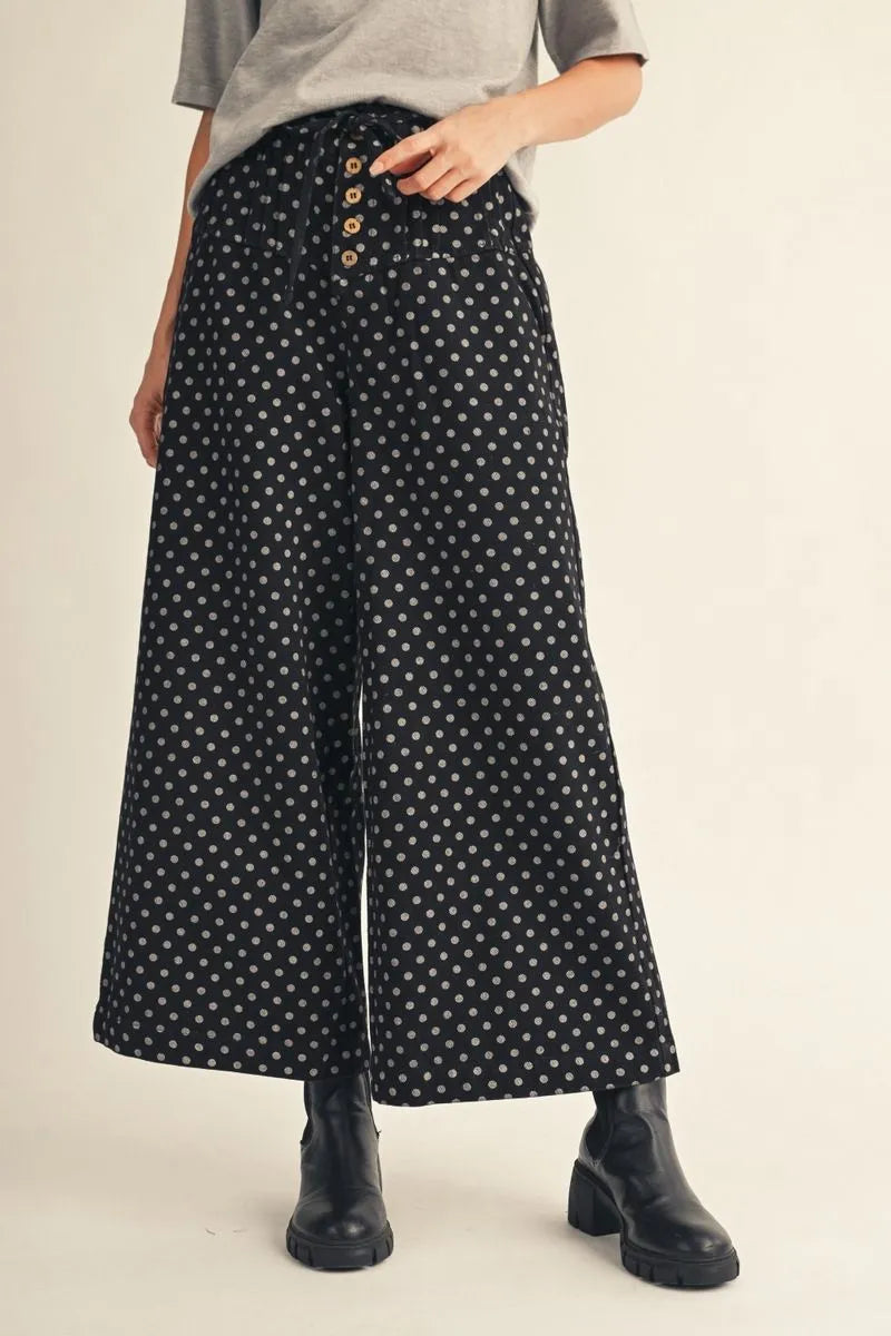 Black Polka Dot Pant