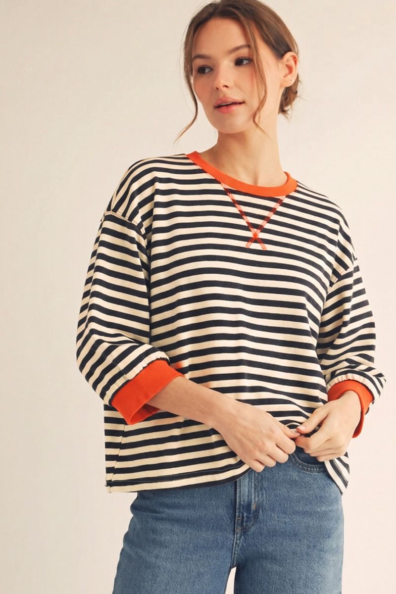 Black Stripe Mineral Wash