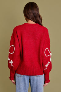 Red Ribbon Sweater