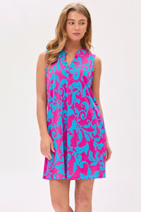 Magenta & Teal Tank Dress