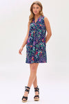 Navy Print Tank Dress