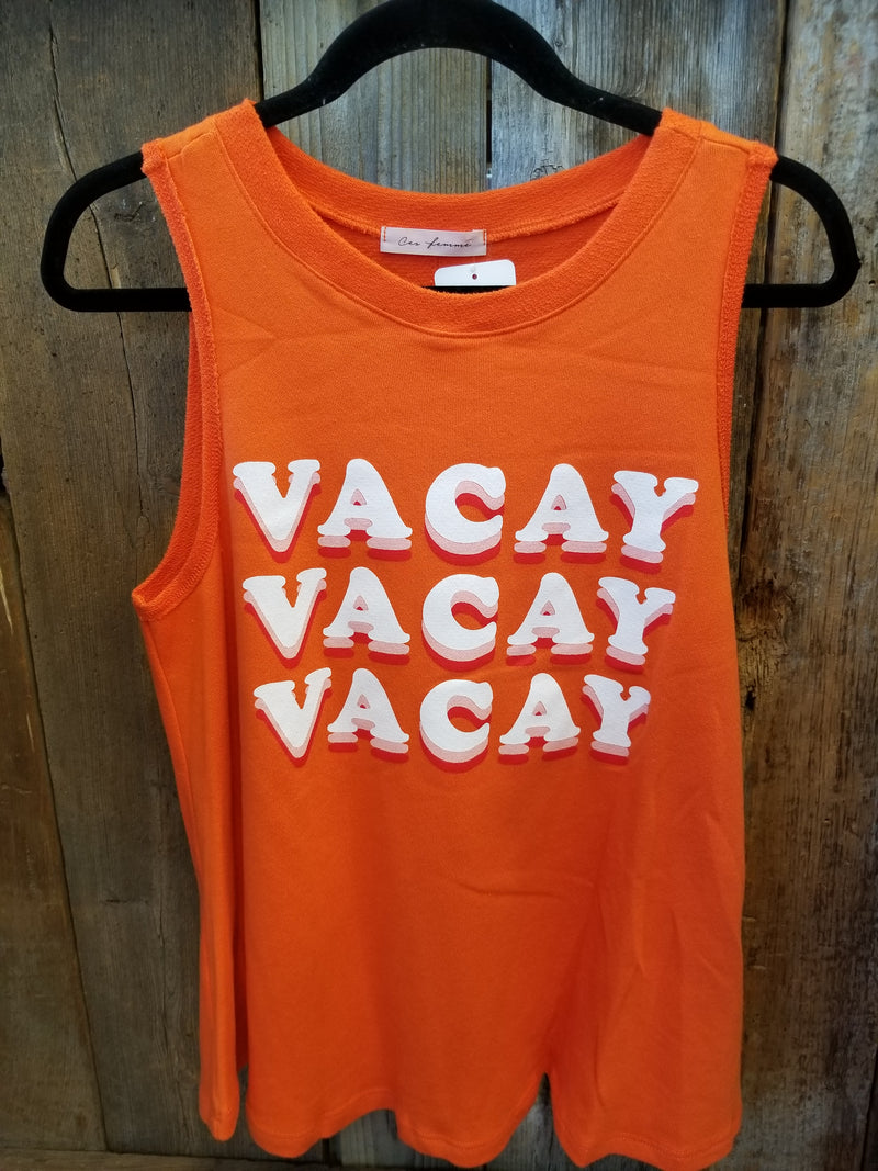 Orange Vacay Tank