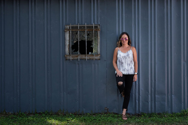 Grey Abstract Tank