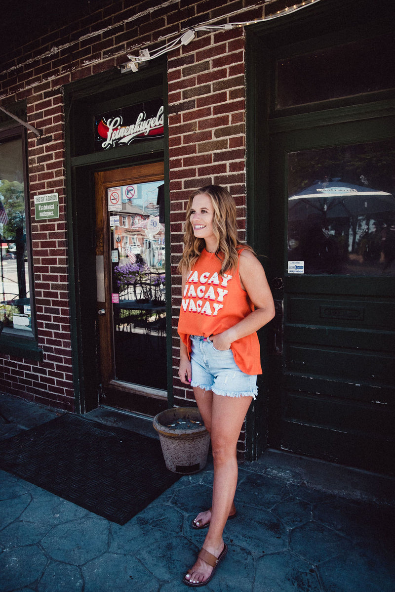Orange Vacay Tank