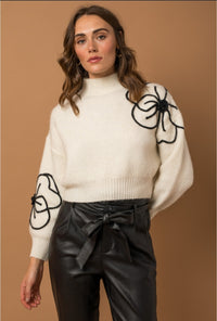 Flower embroidery Sweater