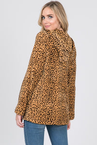 Leopard Zip Up Hoodie